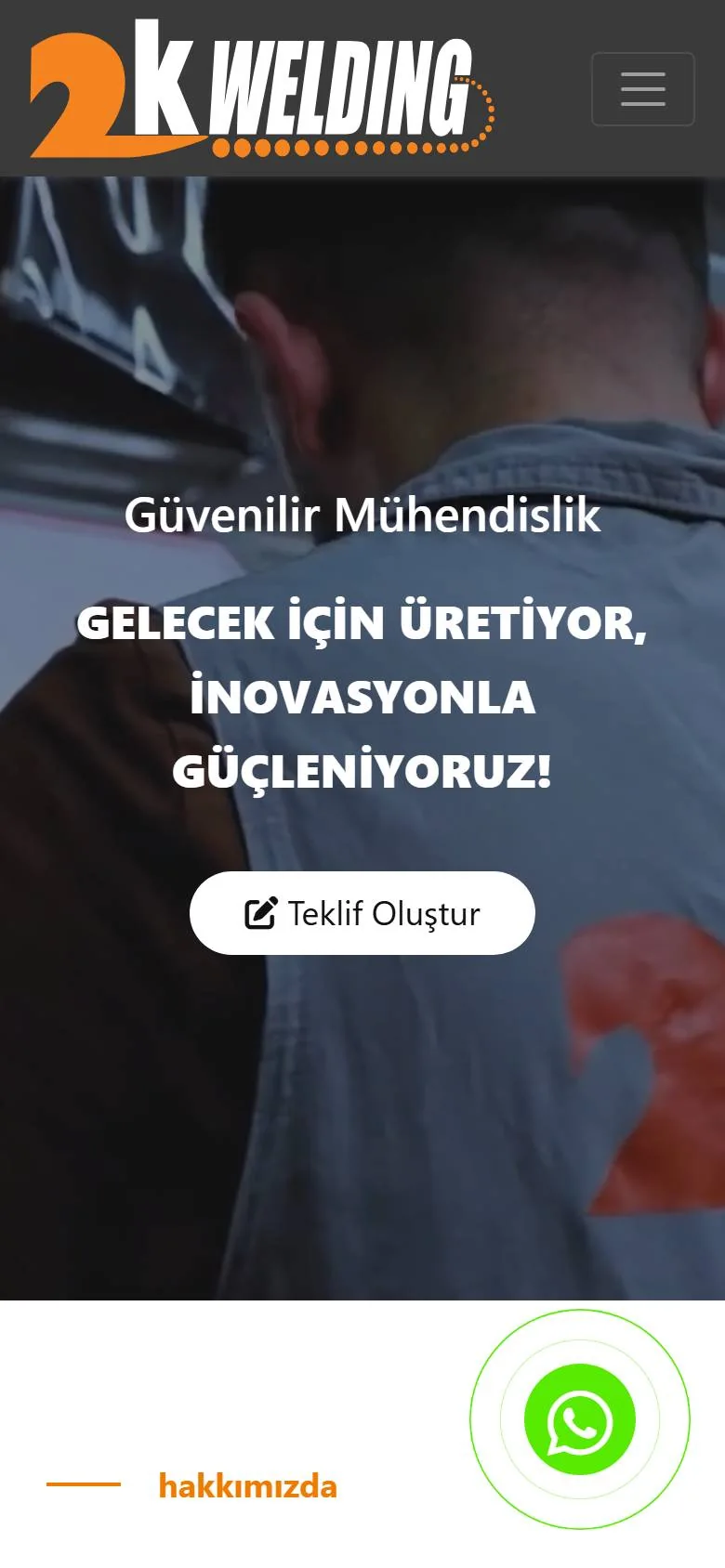 2K Welding kaynak makineleri kurumsal web sitesi