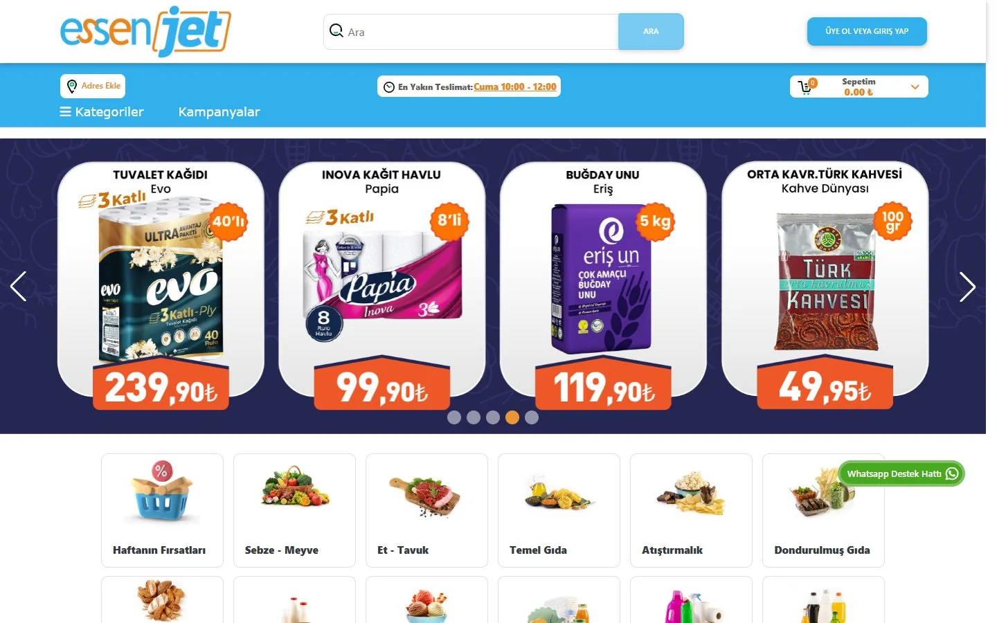 Essen JET online market e-ticaret sitesi
