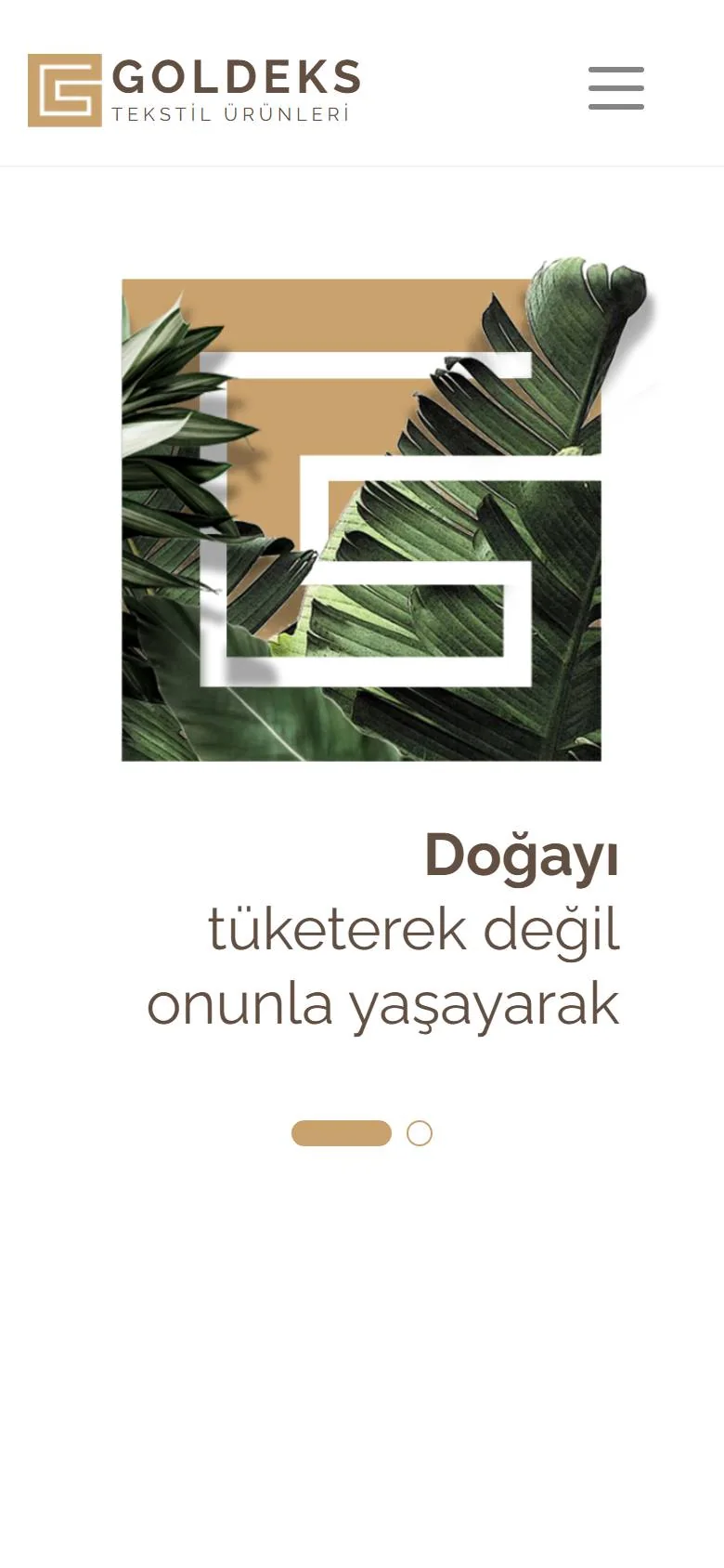 Goldeks Tekstil kurumsal web sitesi