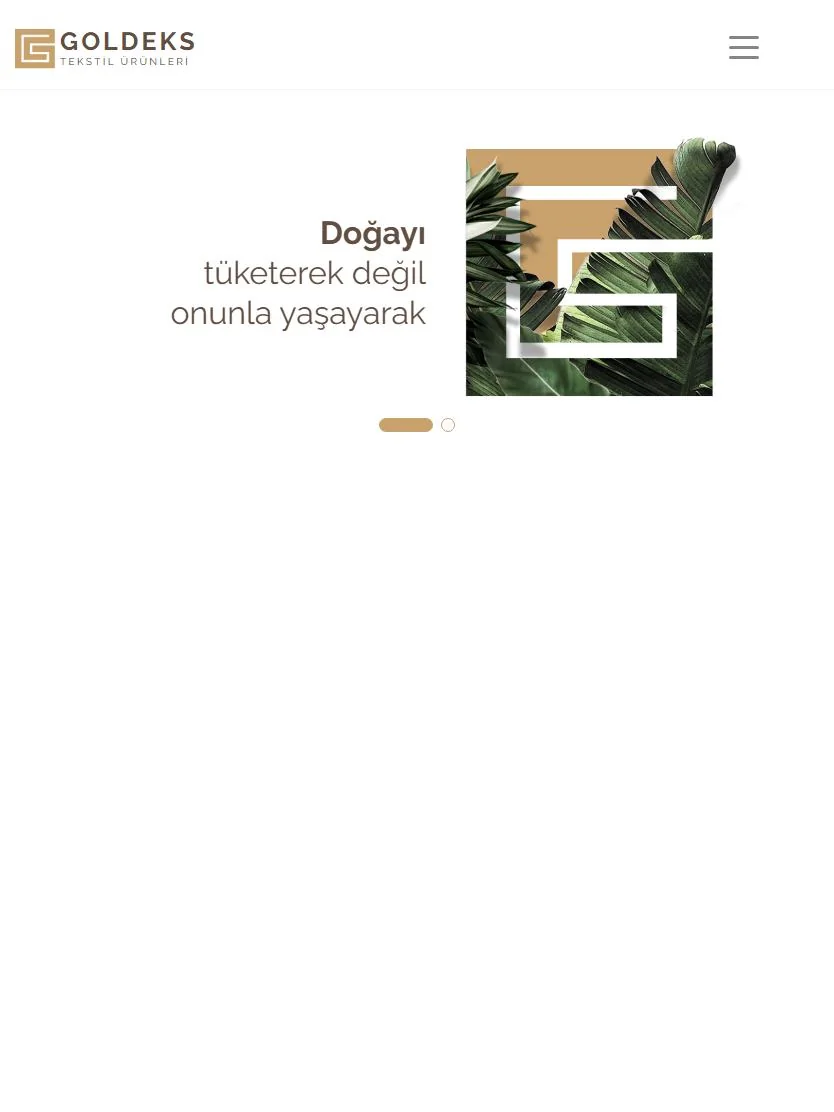 Goldeks Tekstil kurumsal web sitesi