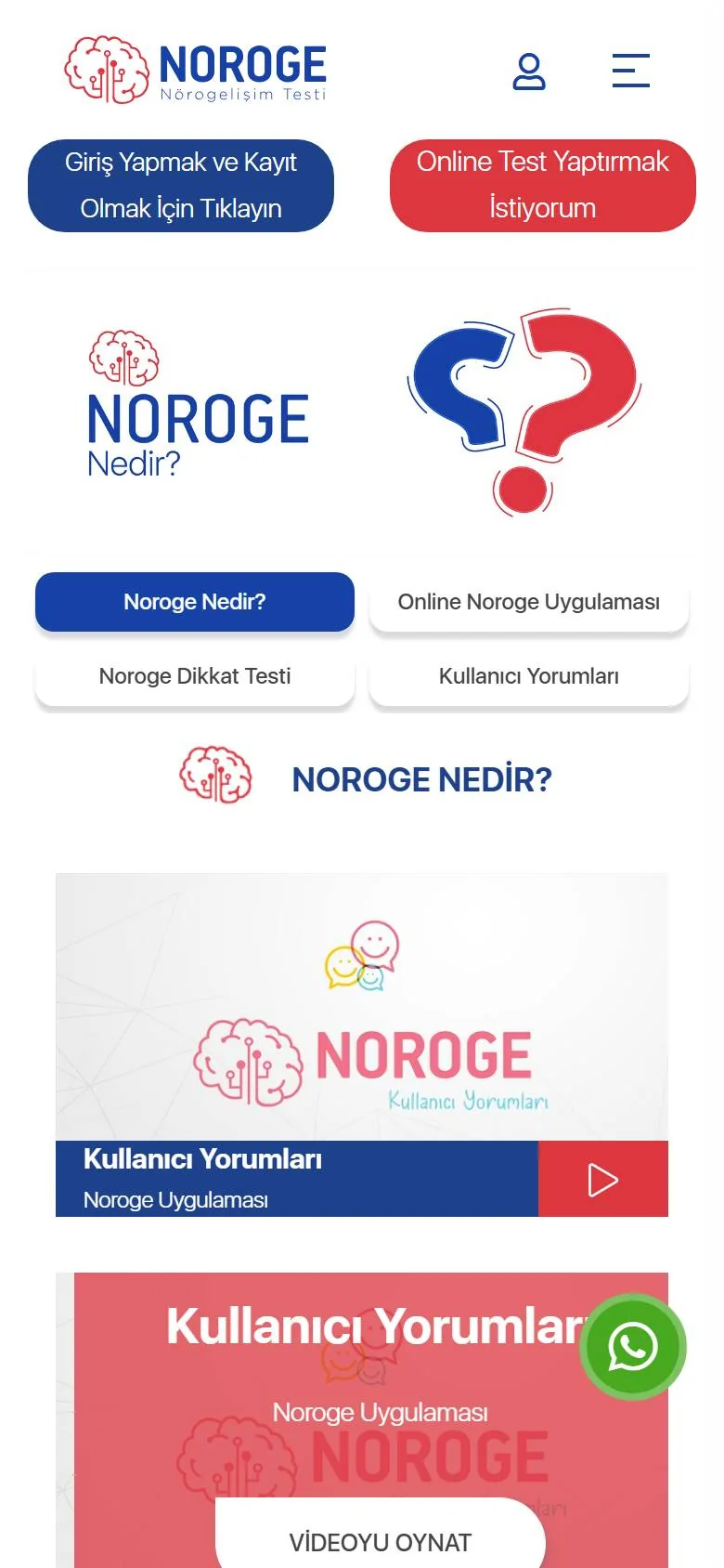 Nöroge online nörogelişim testi platformu